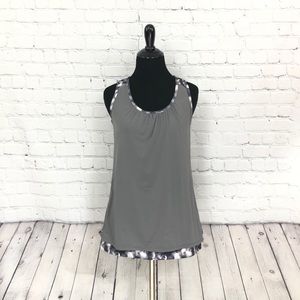 Athleta Yoga Tank Top Grey Small- Built in Bra